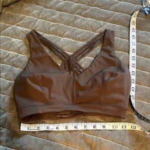 Free People FP Movement Green Lace Detail Sports Bra